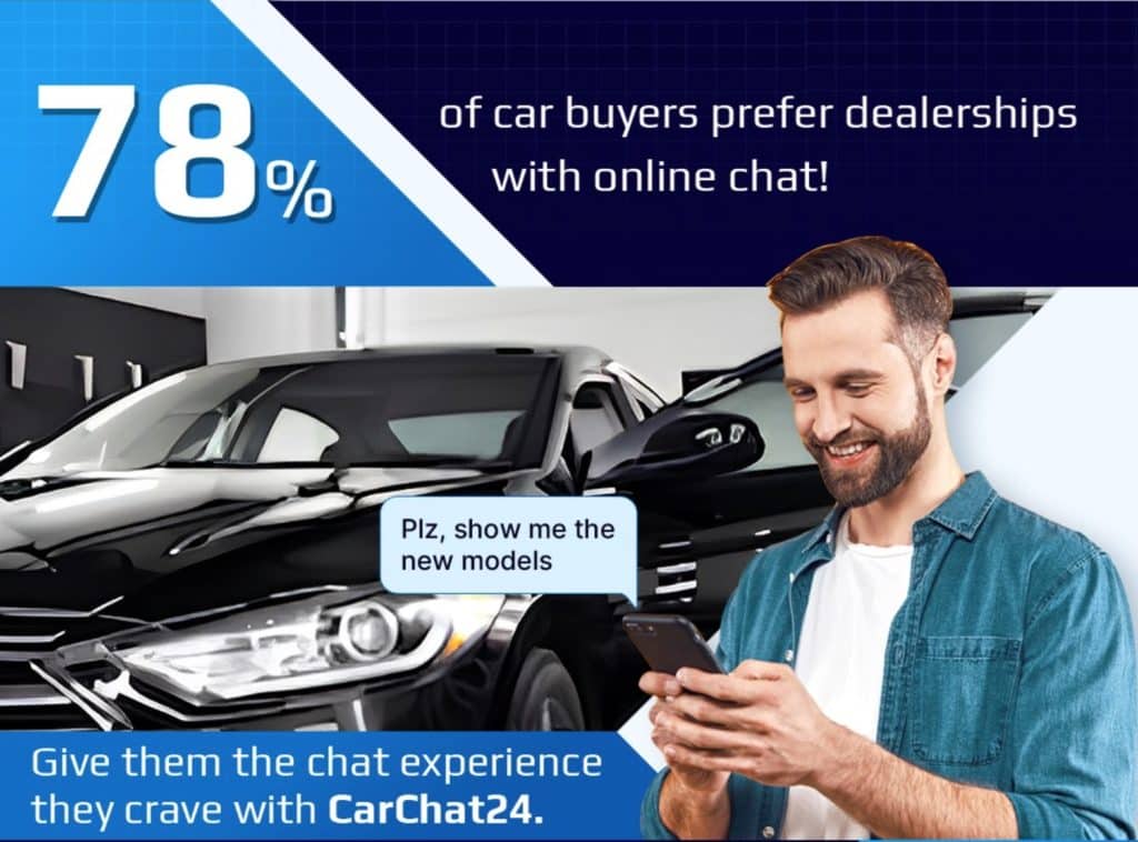 Most car shoppers prefer dealerships with live chat on website